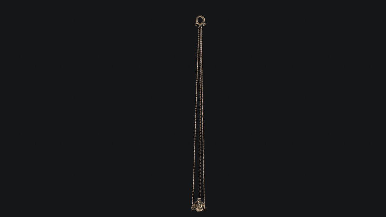 Media 1 for listing Traditional Bronze Incense Burner Game Ready 3D Model Low-poly 3D model