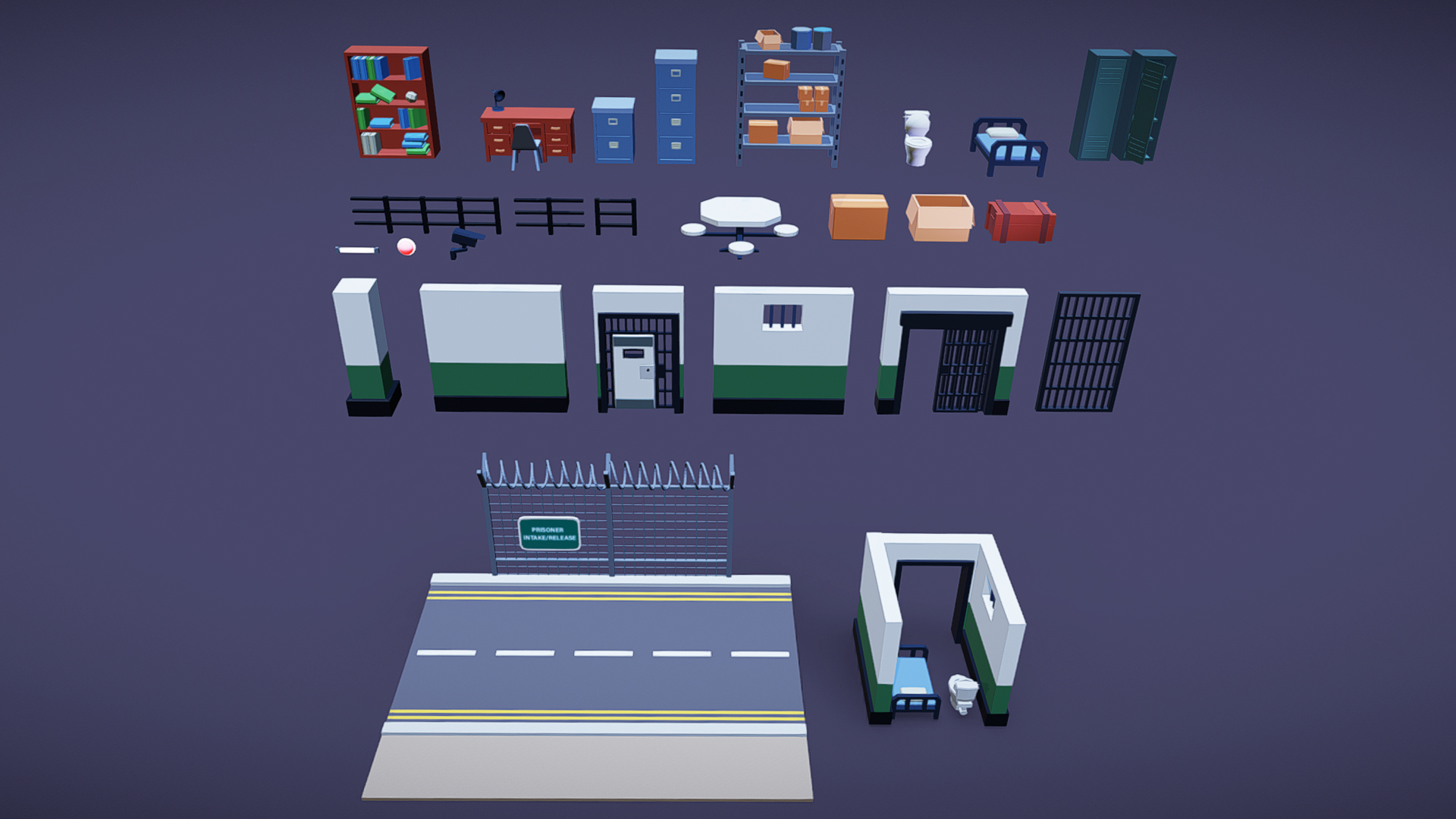 Modular Prison Pack – Modern Style , Inside & Out | Fab