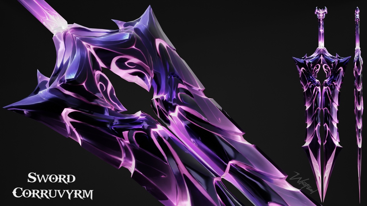 Media 1 for listing Sword Corruvyrm [Stylized Fantasy Greatsword]