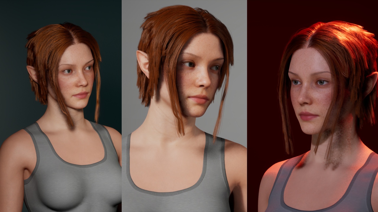 Media 1 for listing Female Elf 4 – Custom MetaHuman Character with Custom Sculpt, Body & Groom