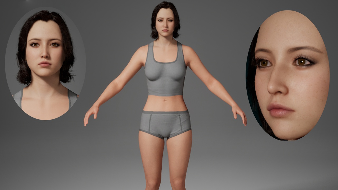 Media 1 for listing Editable MetaHuman Beauty - Karina.With hair, no clothing included.