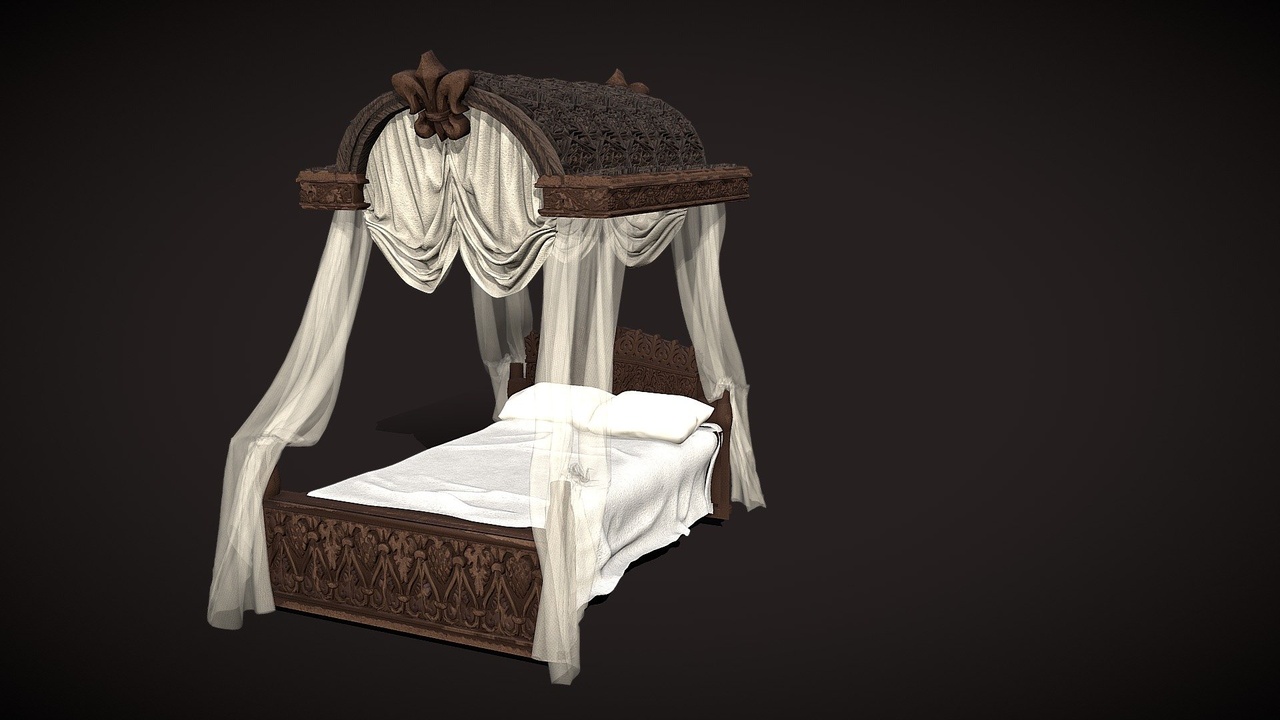 Media 1 for listing Victorian Era Canopy Bed