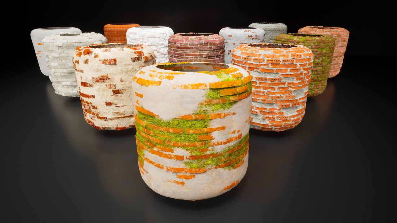 Media 1 for listing Realistic Brickwall Material Bundle 02