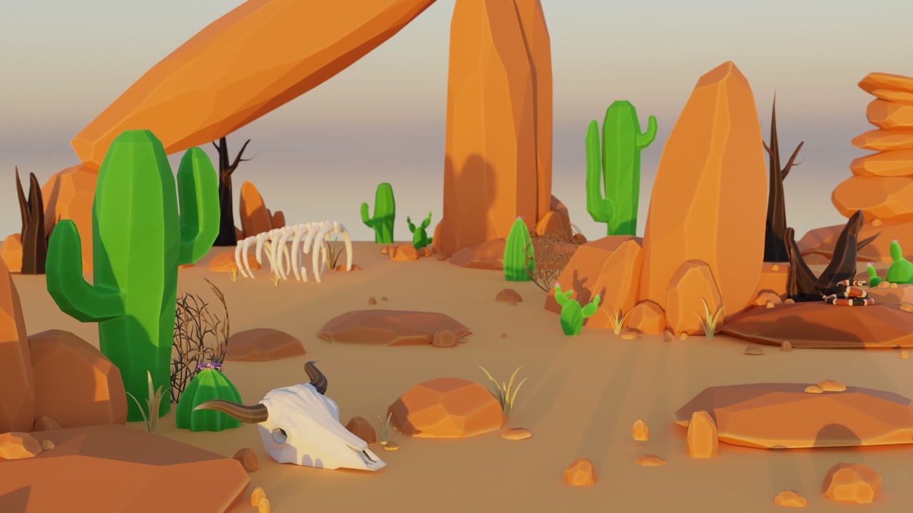 Media 1 for listing Low Poly Desert Pack