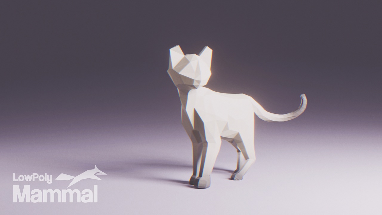 Media 1 for listing Low Poly Mammal: Cat