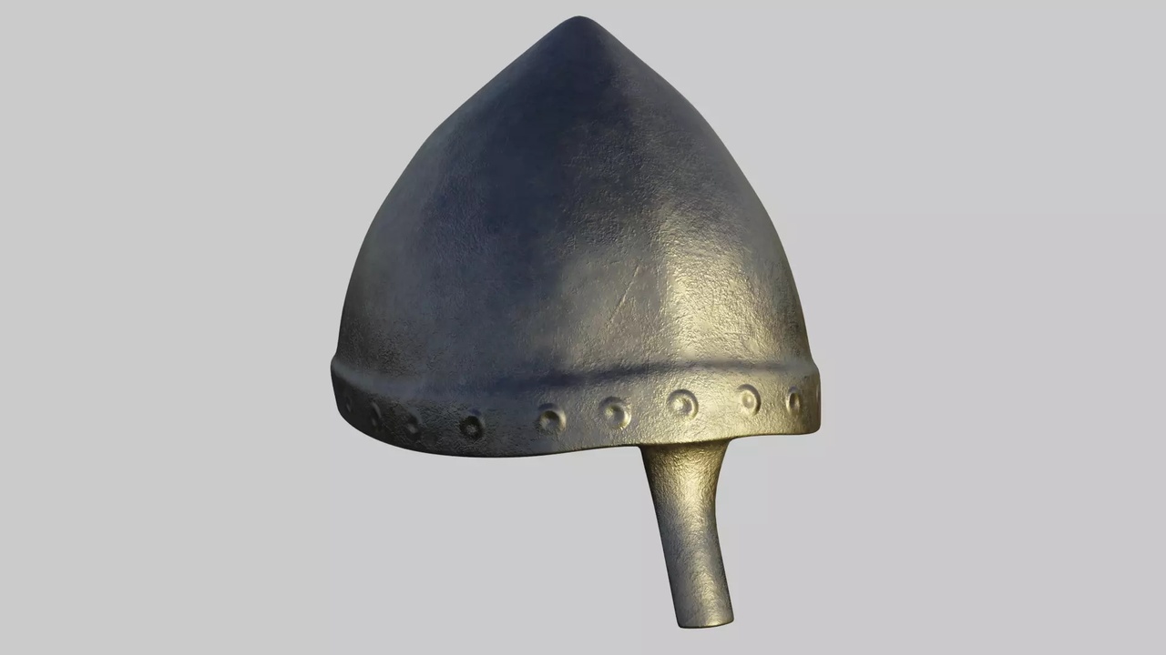 Media 1 for listing Game-Ready Medieval Nasal Helmet (PBR)