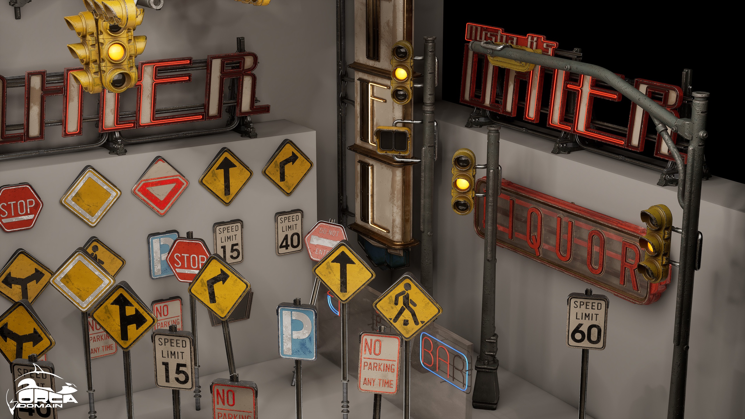 Media 1 for listing Traffic Light + Street Sign Prop Pack - Nanite