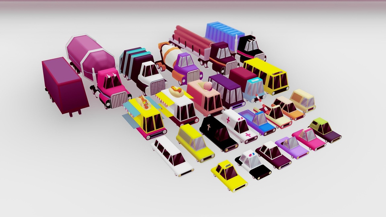 Vehicles Low Poly Pack | Fab