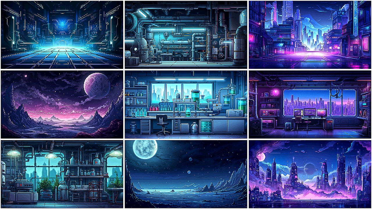 Media 1 for listing BACKGROUND - Pixel Sci-Fi 2