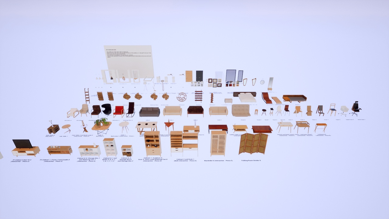 Media 1 for listing Furniture Project Pack - 100 Different Assets - Modern Modular House