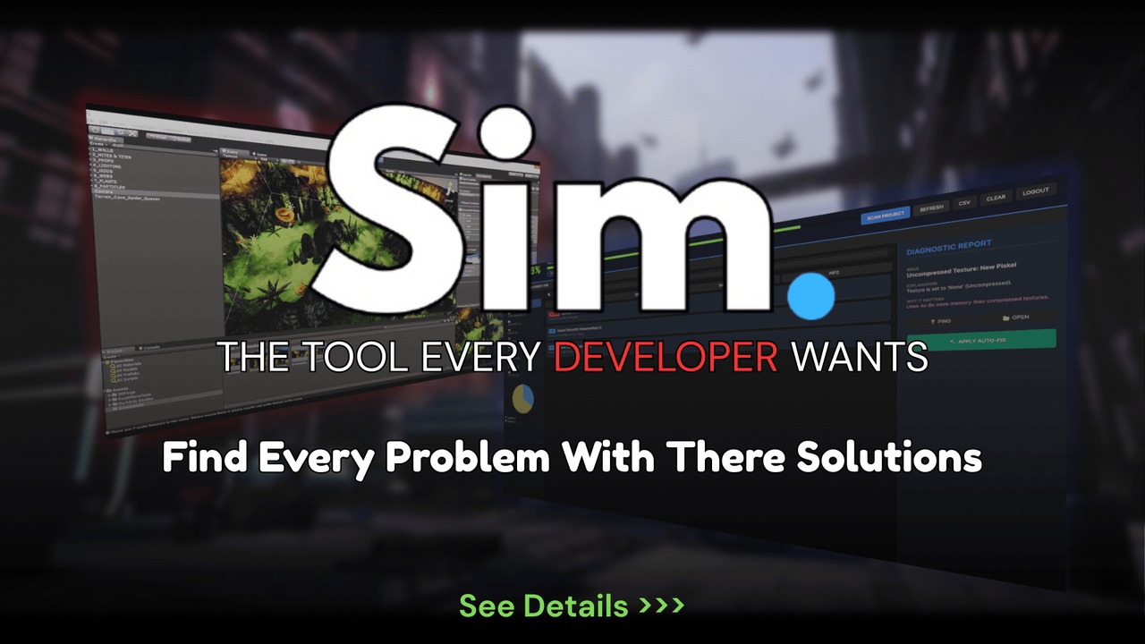 Media 1 for listing SIM - Solve In Minutes | Ultimate Unity Project Health Scanner & Auto-Fix Tool