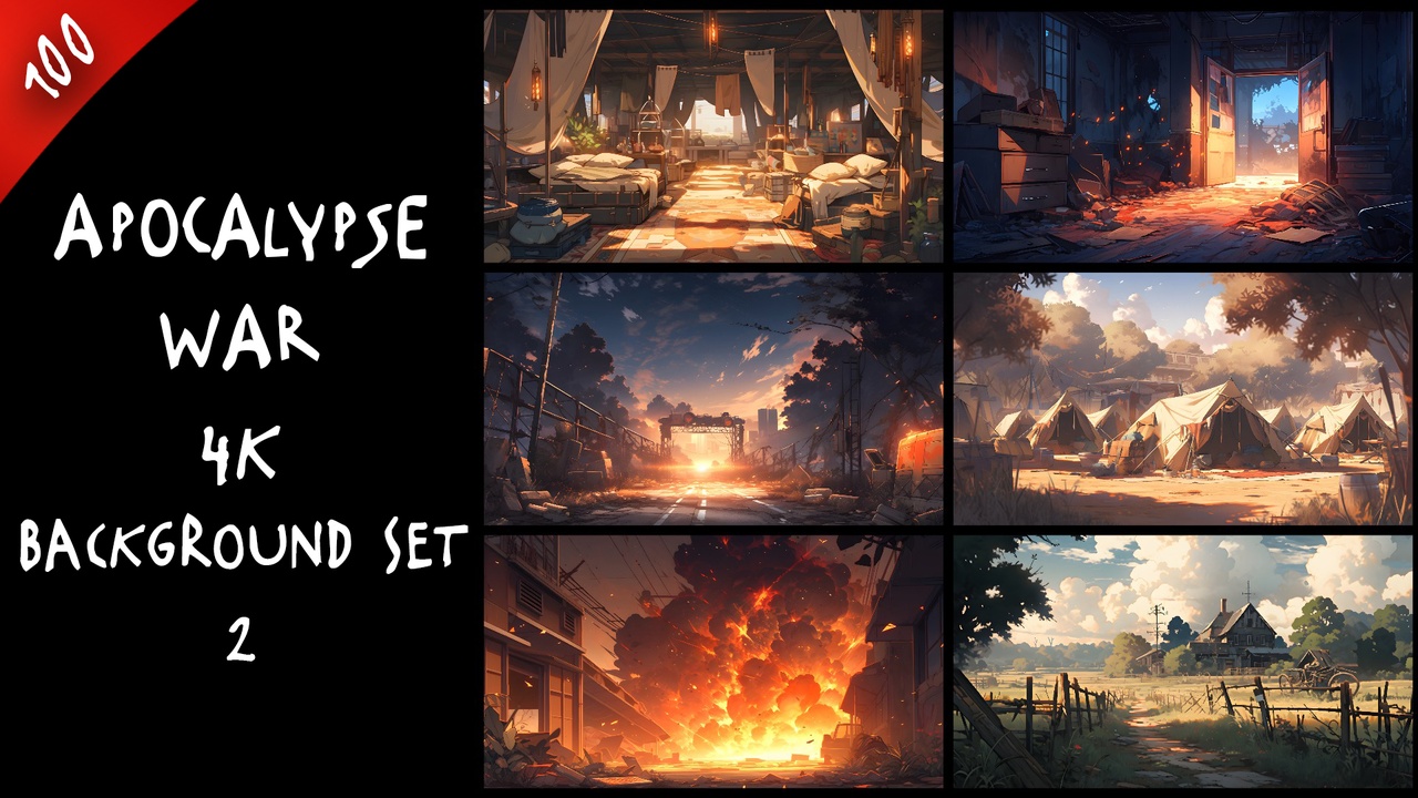 Media 1 for listing 4K Background Apocalypse and War Set 2