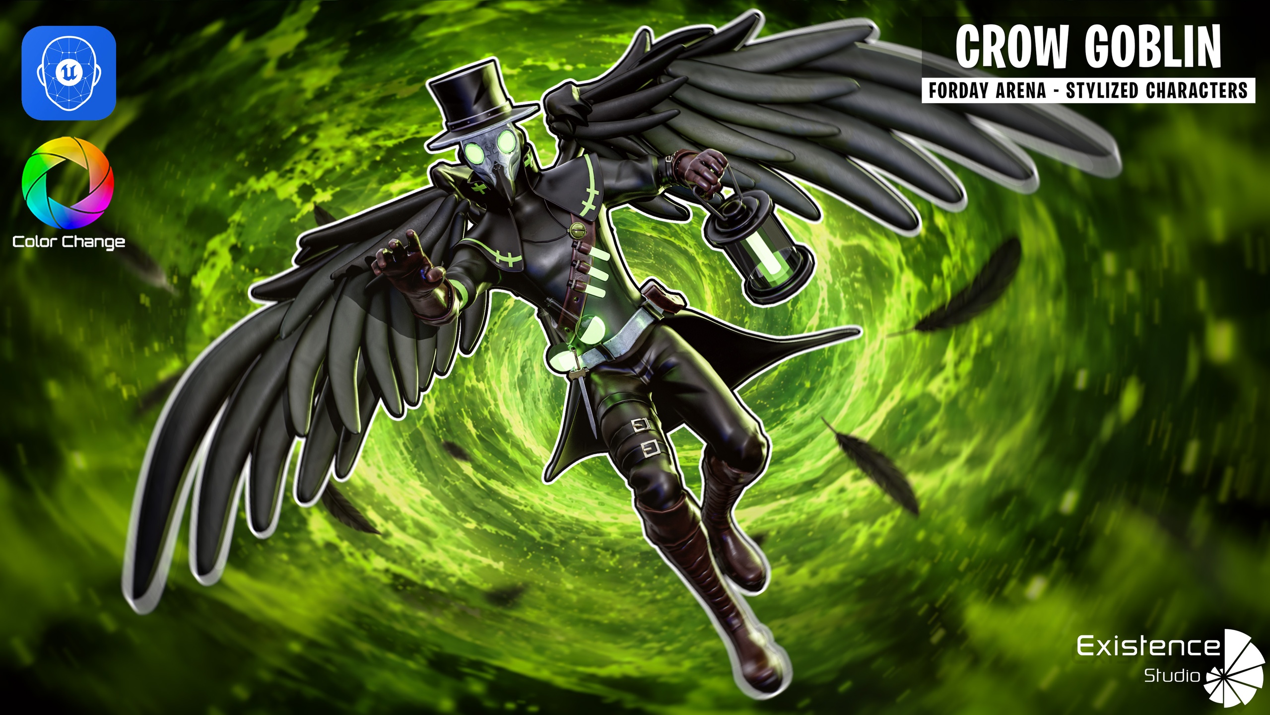 Media 1 for listing Crow Goblin - Winged Plague Doctor Alchemist
