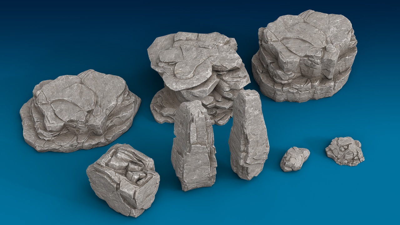Media 1 for listing 3D Underwater Rocks Pack