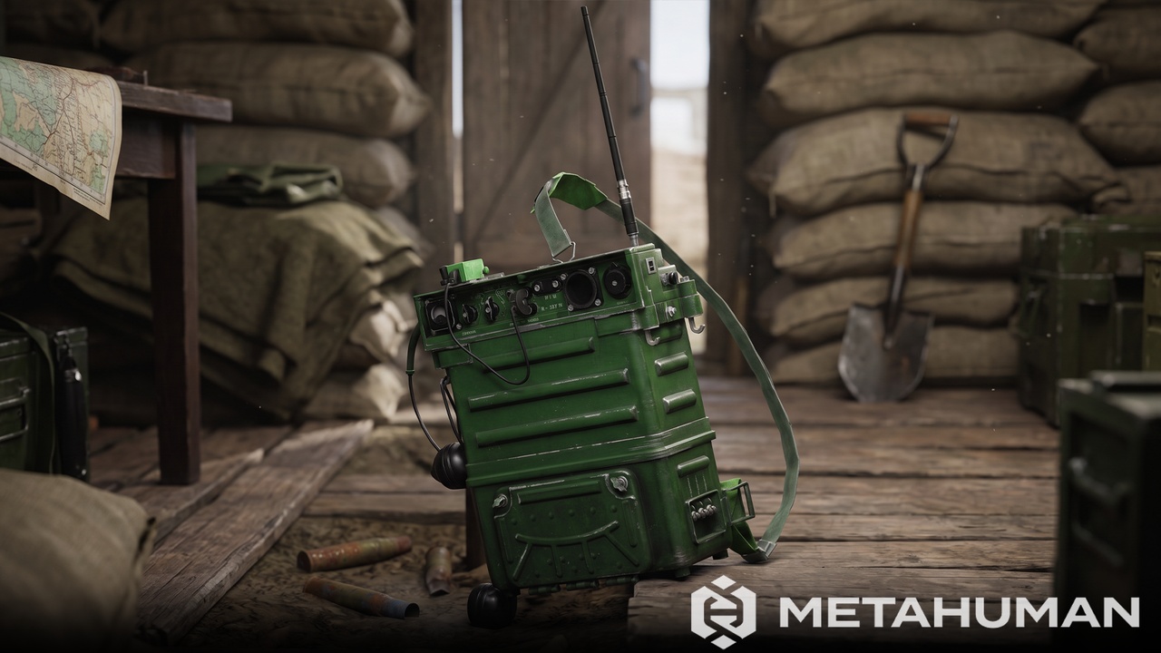 Media 1 for listing Highly detailed vintage military field radio designed for realistic military