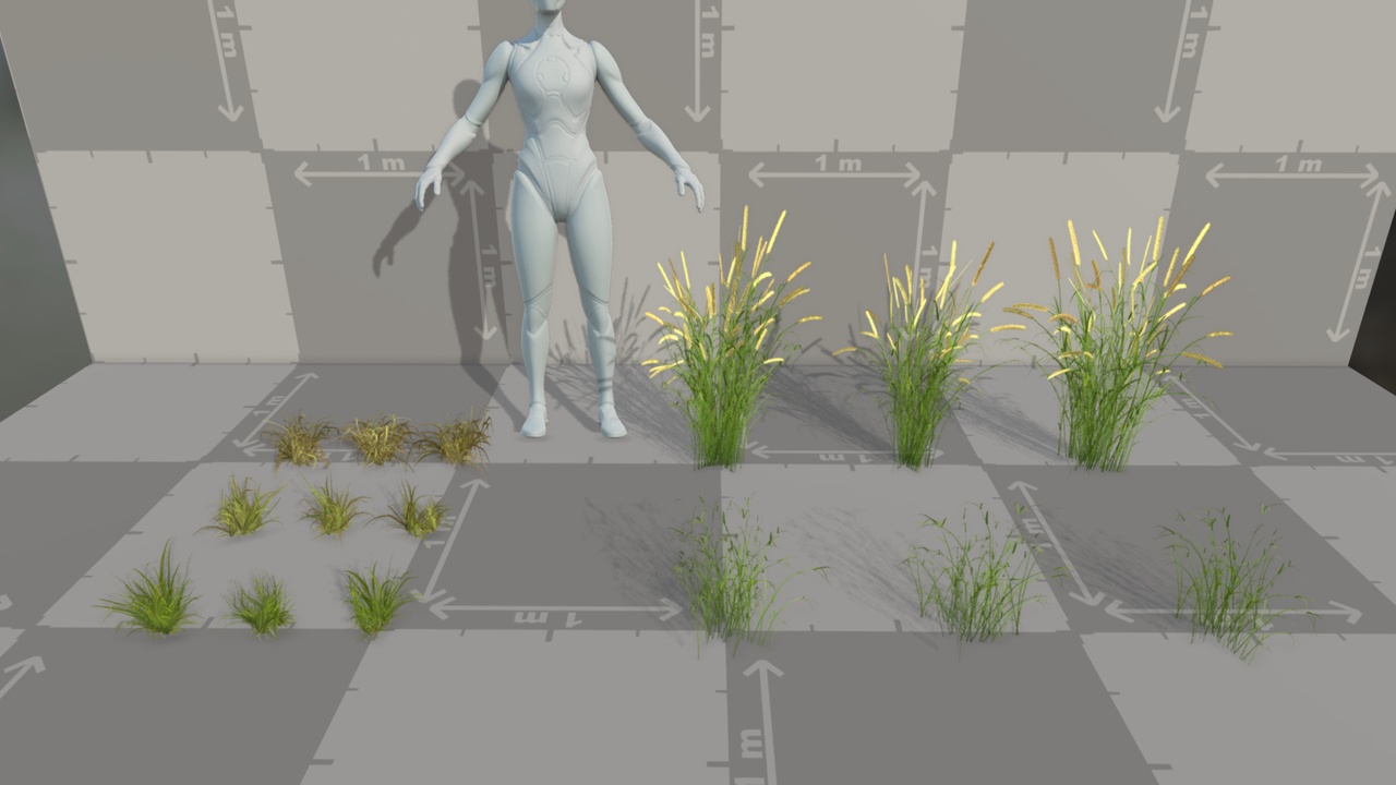 Media 1 for listing Grass pack (lowpoly, game-ready)