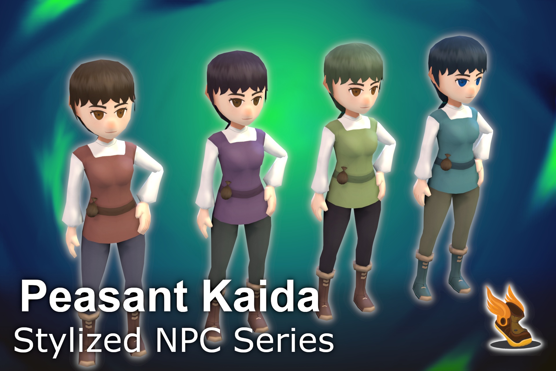 Stylized NPC - Peasant Kaida | Fab