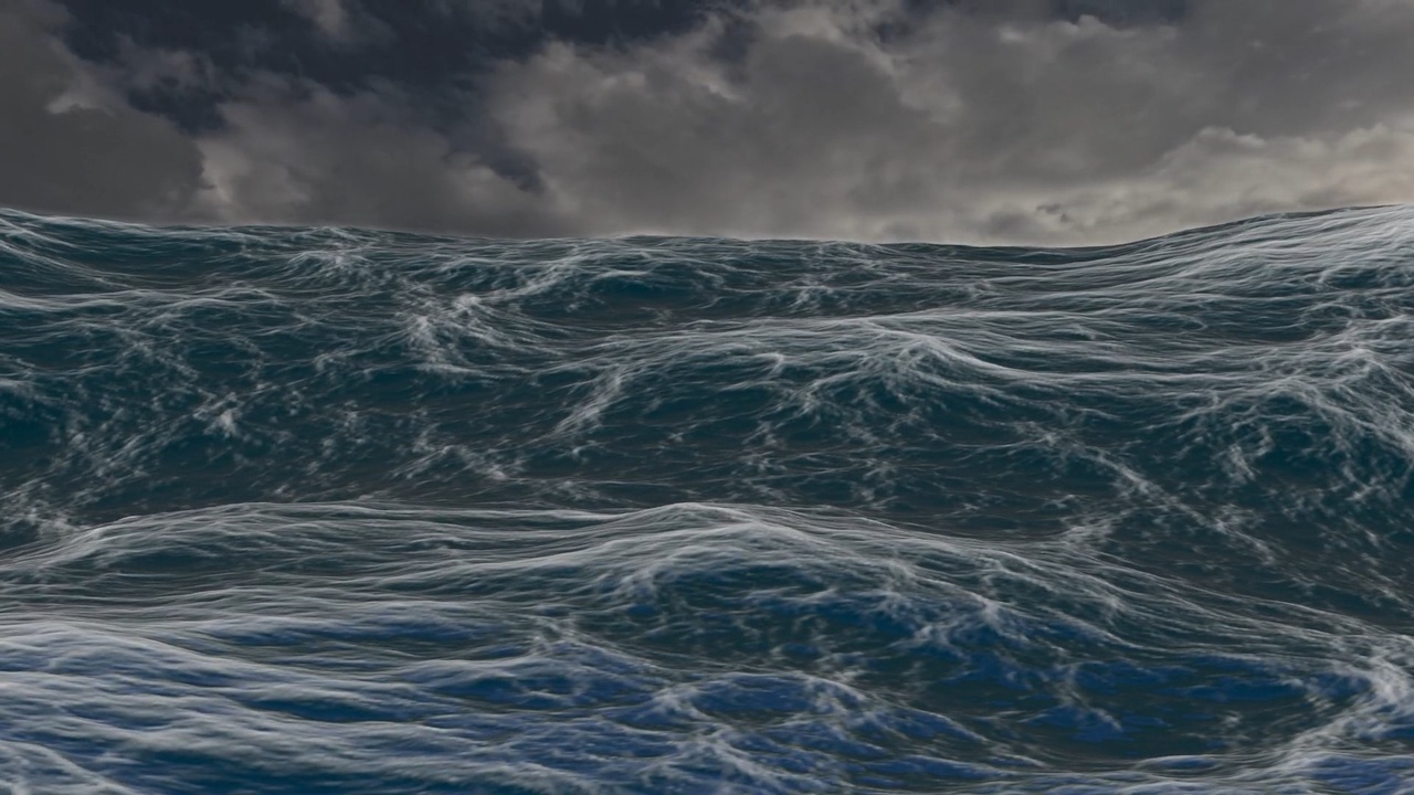 Media 1 for listing Stormy Ocean Waves – Realistic Animated 3D Ocean