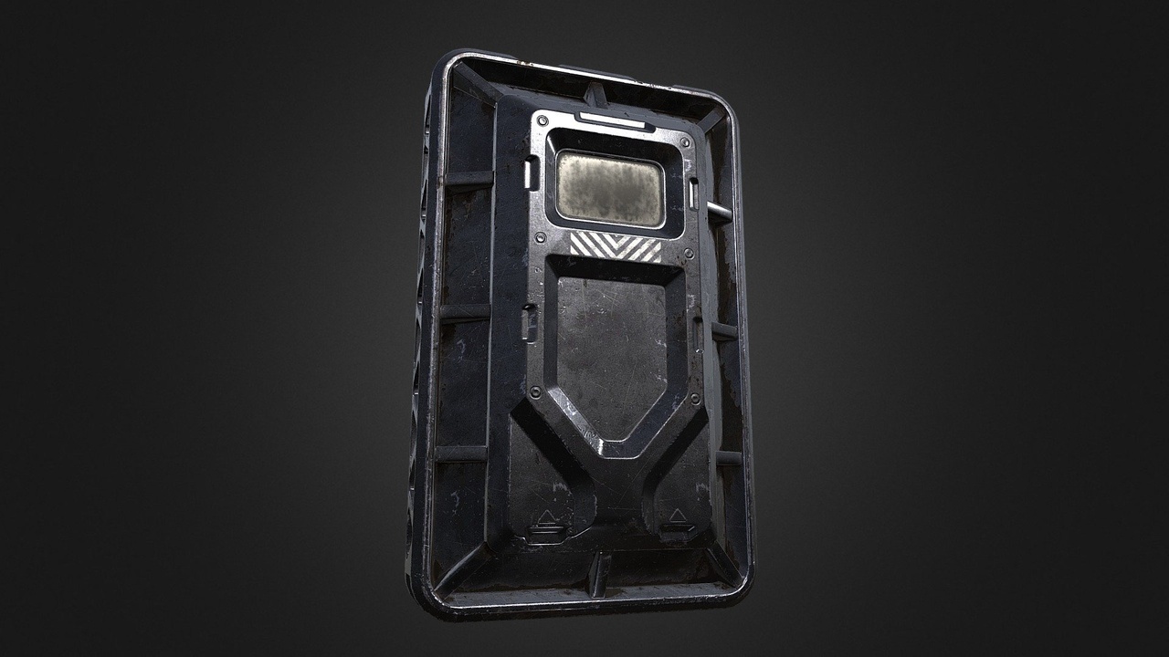 Media 1 for listing Sci-Fi Door Metal Black - PBR