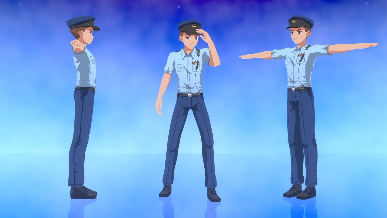 Media 1 for listing Character cartoon Anime Lowpoly - Policeman