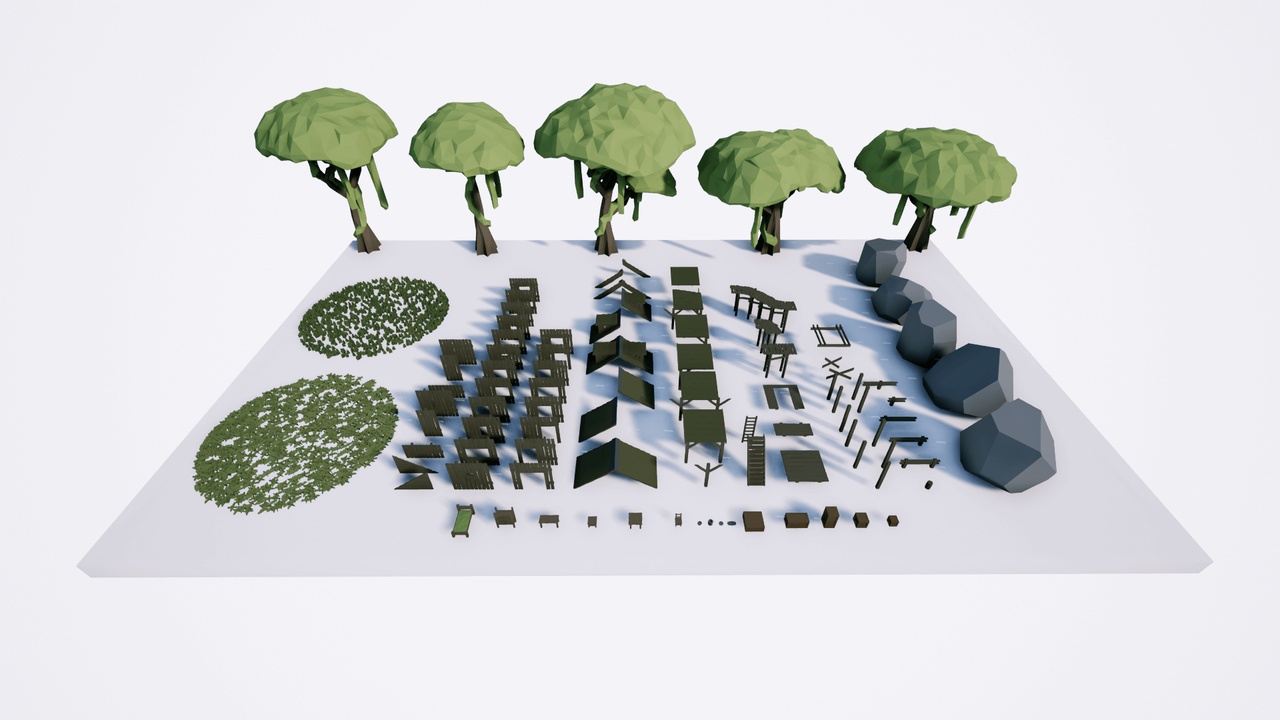 Multimedia 1 para anuncio Low Poly: Swamp Camp