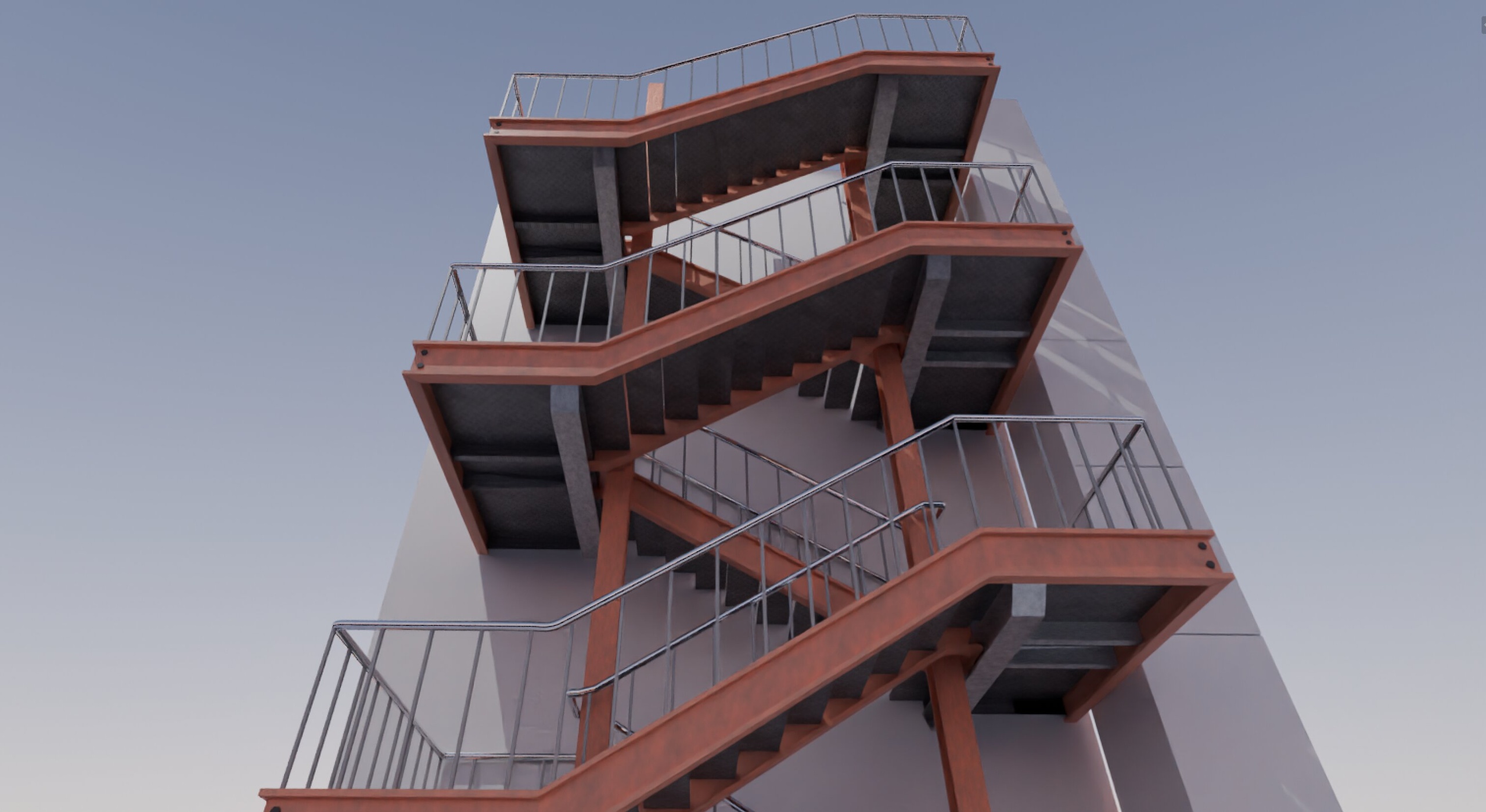 Media 1 for listing External Building Stairwell - Assembled Structure