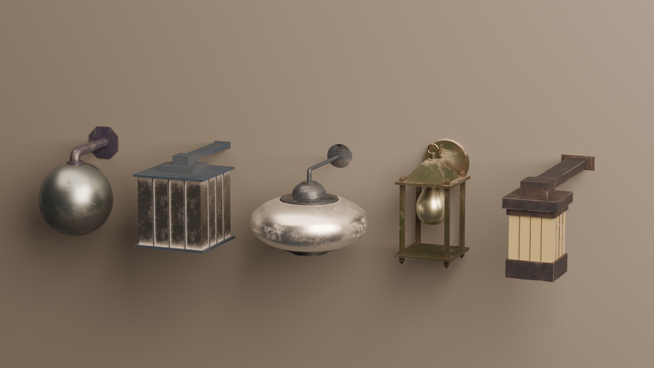 Media 1 for listing Outdoor Lamps Pack Low-Poly