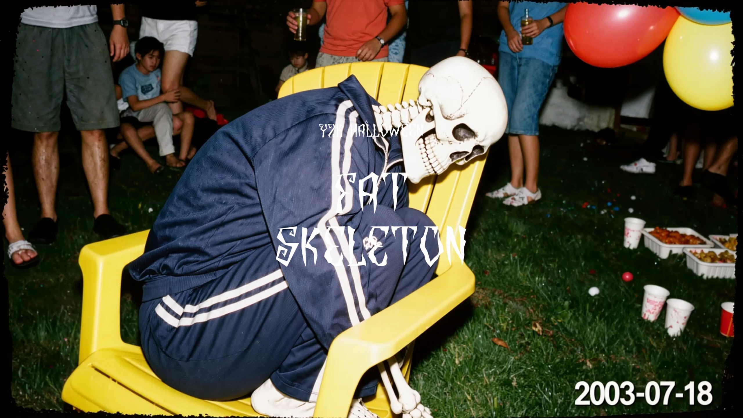 Media 1 for listing Fat Skeleton / Y2K Halloween