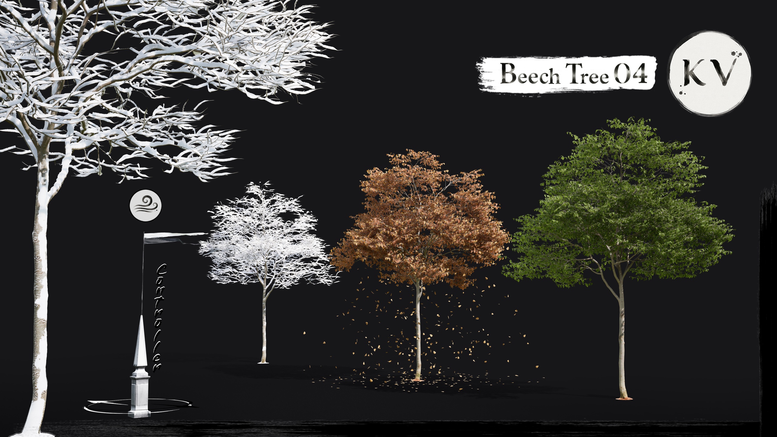 Media 1 for listing KV 🌳 Beech Tree 04 — Cinematic Animated Tree |Nanite | Wind | Seasons|