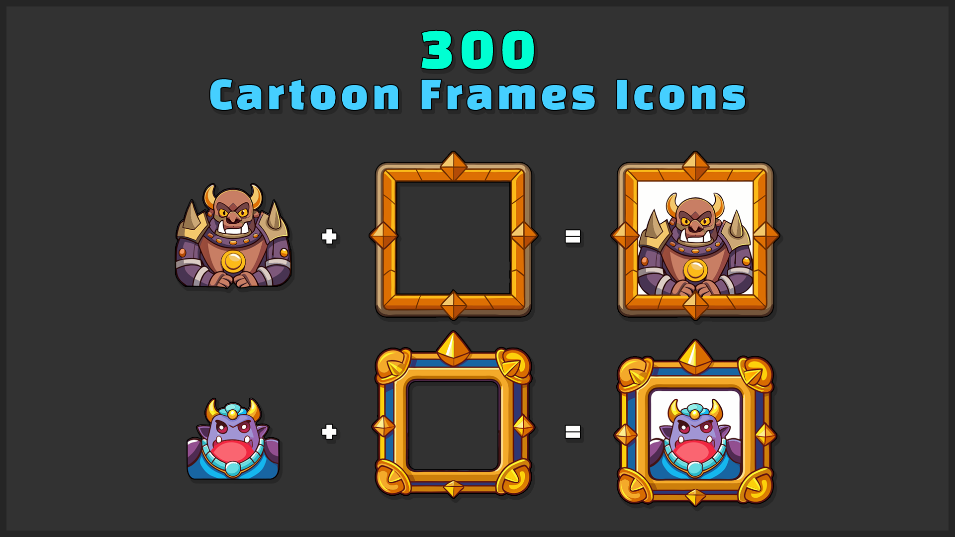 Character Frame Icon CartoonFramesIcons | Fab