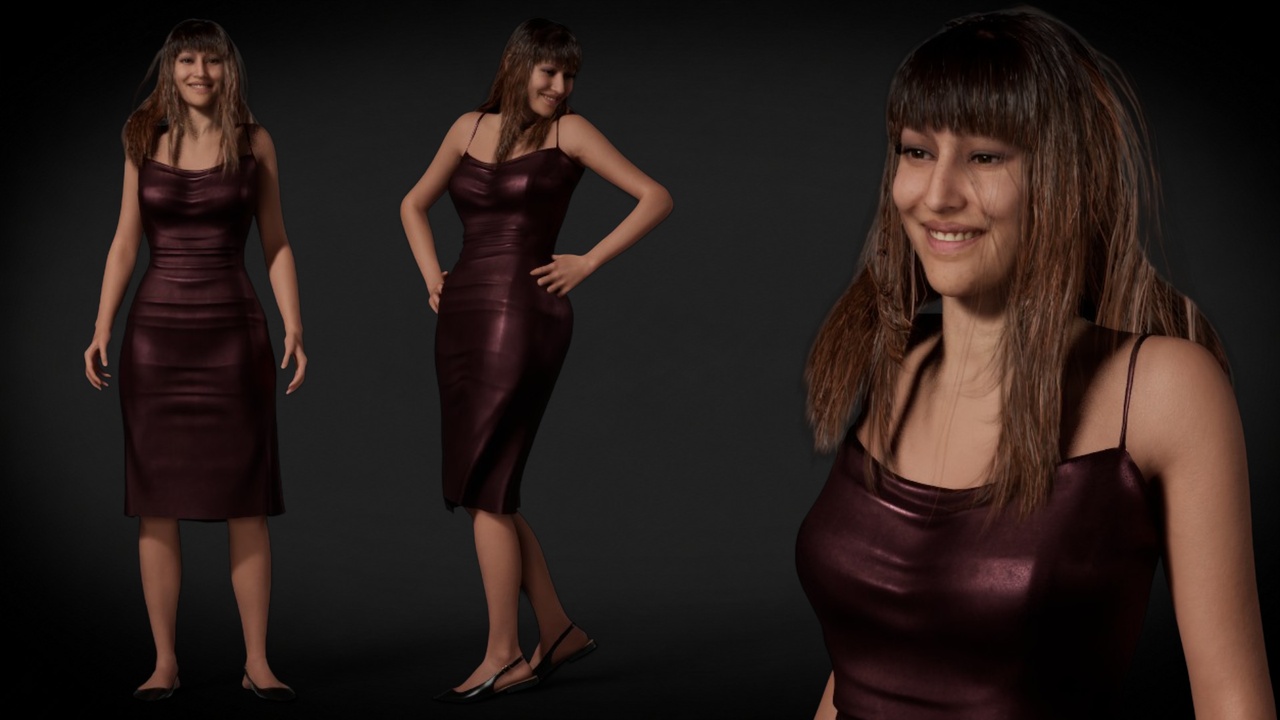 Media 1 for listing Mermaid Gown Dress - Metahuman Compatible