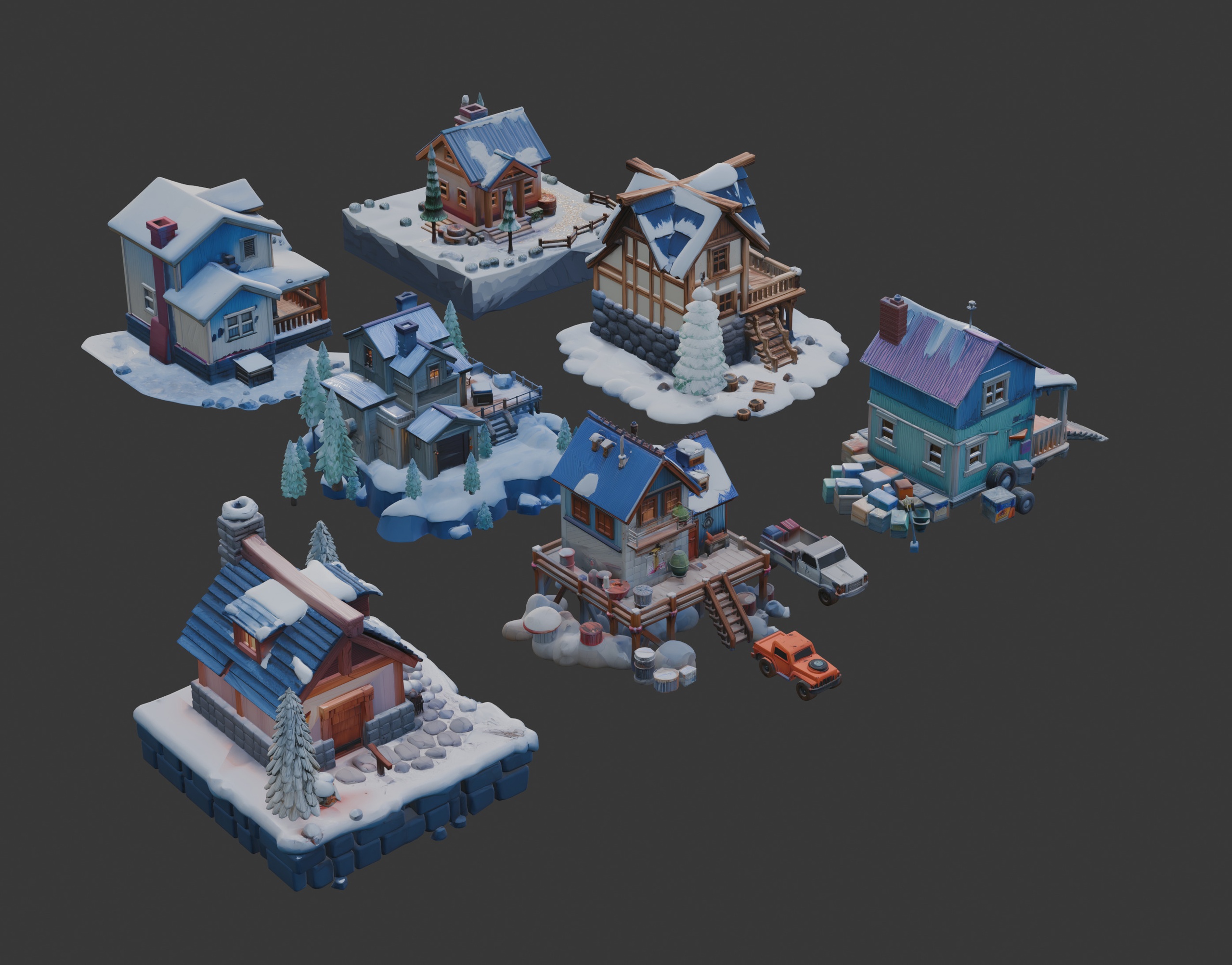 Media 1 for listing Stylized Architecture Set