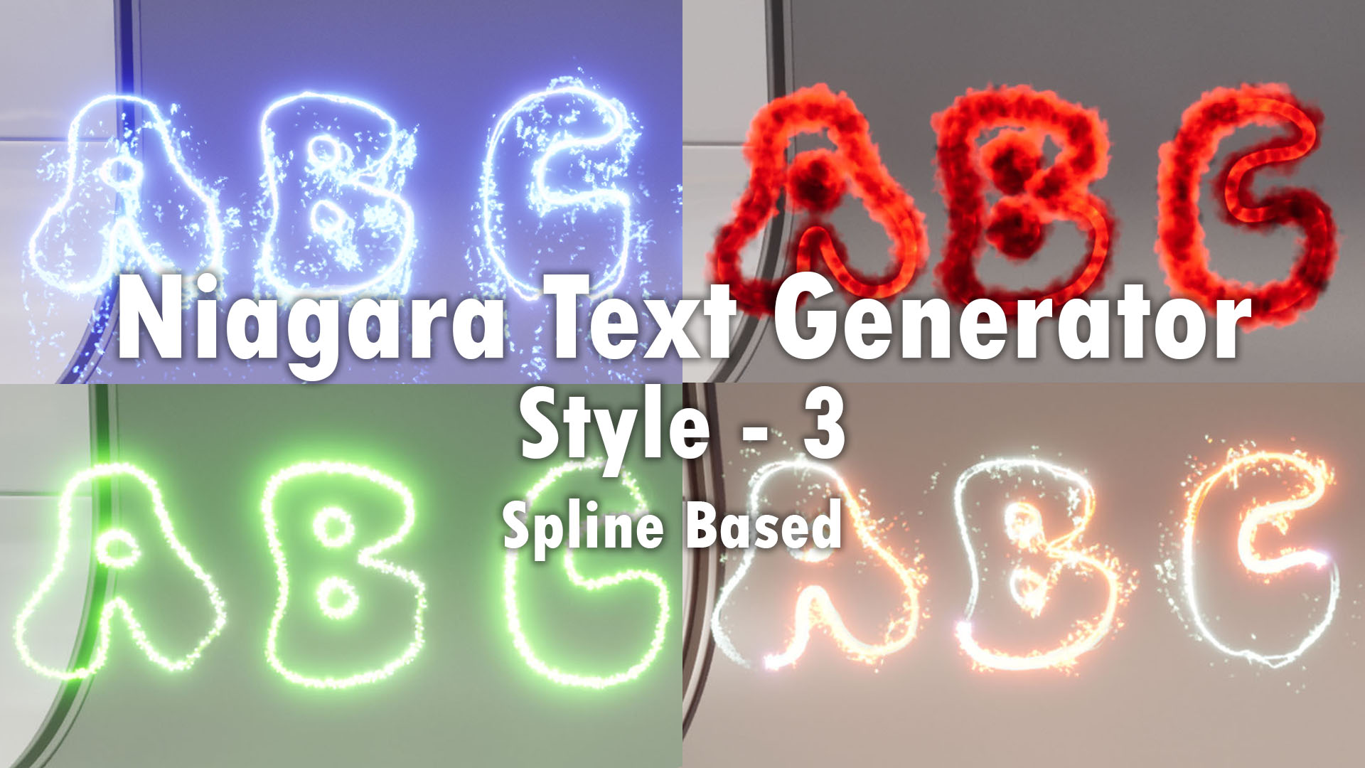 Niagara Text Generator – Spline Based(Style 3) | Fab