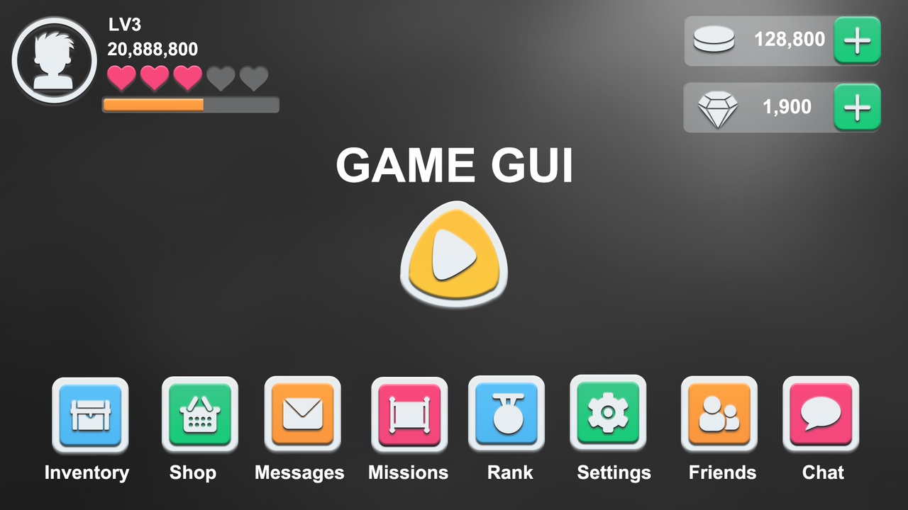 Media 1 for listing Flat Cartoon GUI