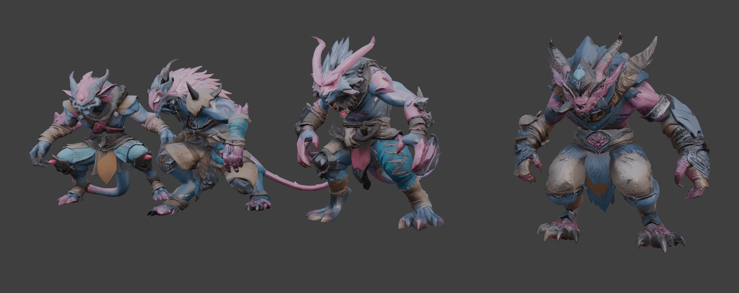 Media 1 for listing Fantasy Shadow Beast Stalkers 😈(LowPoly)