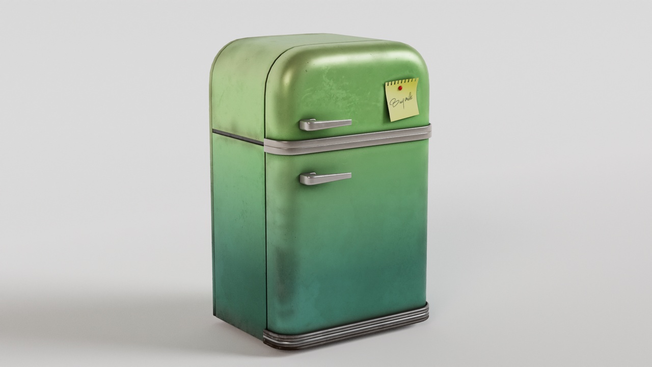 Media 1 for listing Stylized Retro Fridge