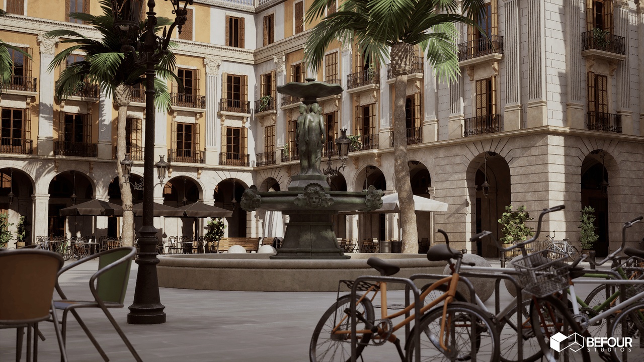 Media 1 for listing Barcelona Square Environment (Spanish, Mediterranean, City, Architecture)