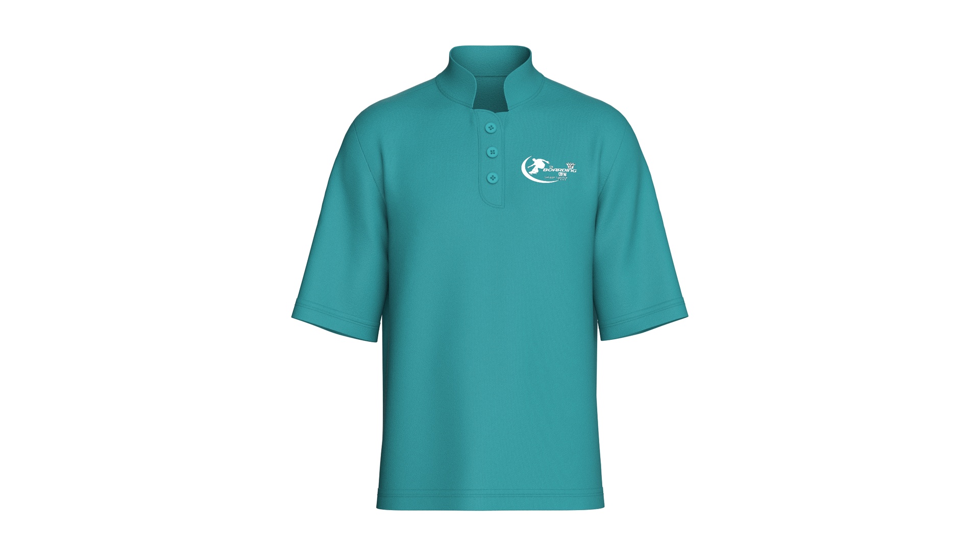Media 1 for listing Men Printed  Tshirt With 3 - Button Placket | High Poly