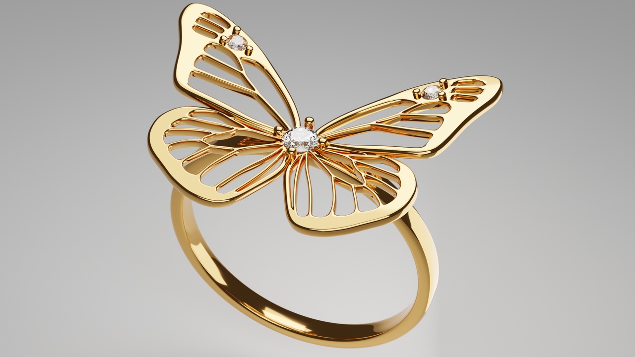 Media 1 for listing Butterfly Ring