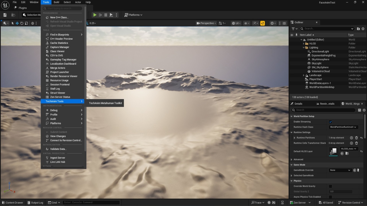 Media 1 for listing TechAnim Metahuman Toolkit