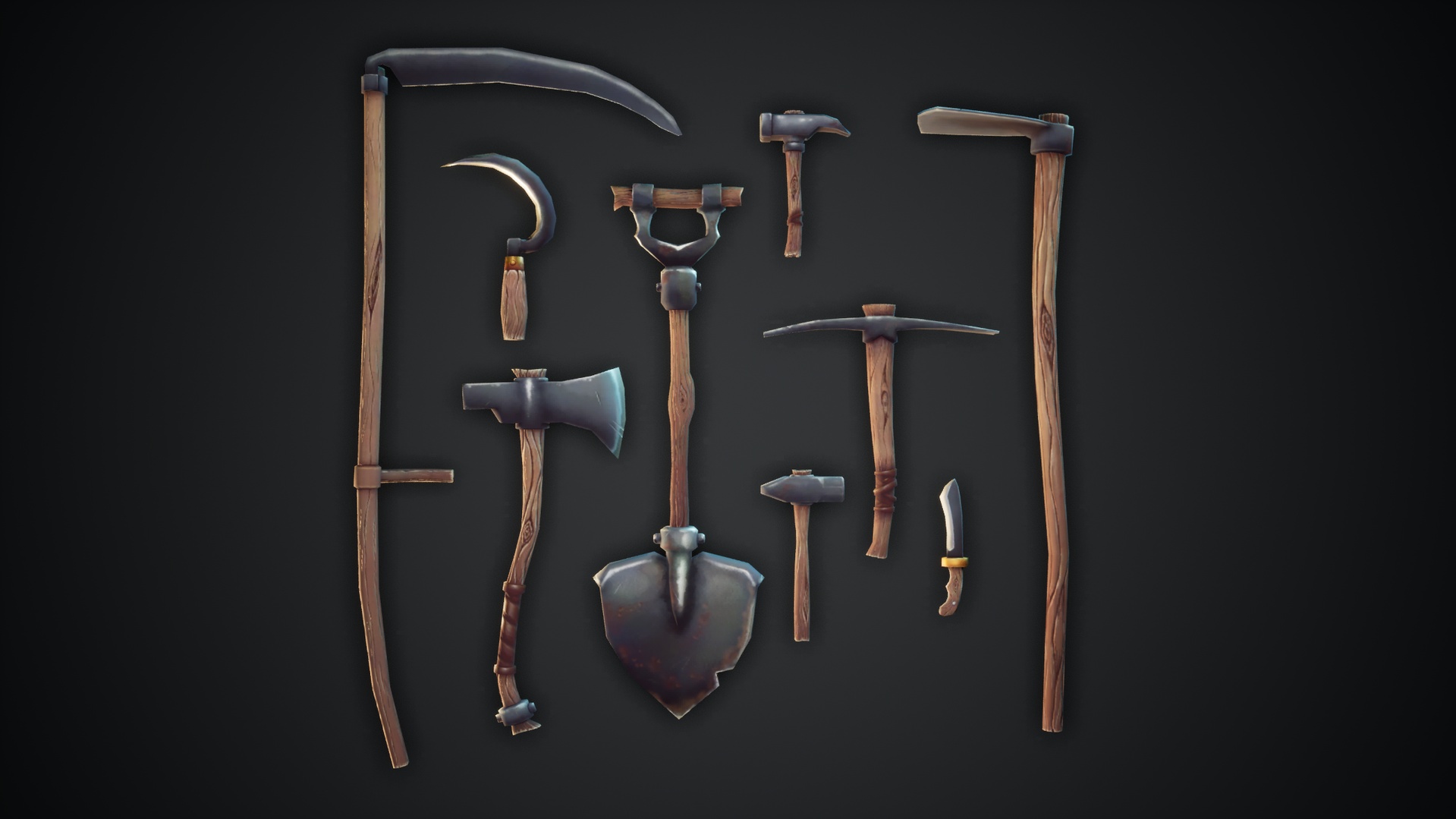 Media 1 for listing Medieval Basic Tools Pack - Handpainted Stylized