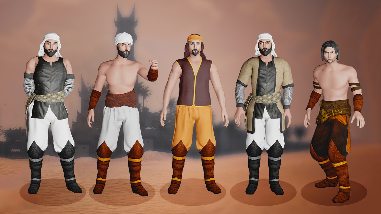 Media 1 for listing Arabian Character Pack – Stylized Middle Eastern Heroes