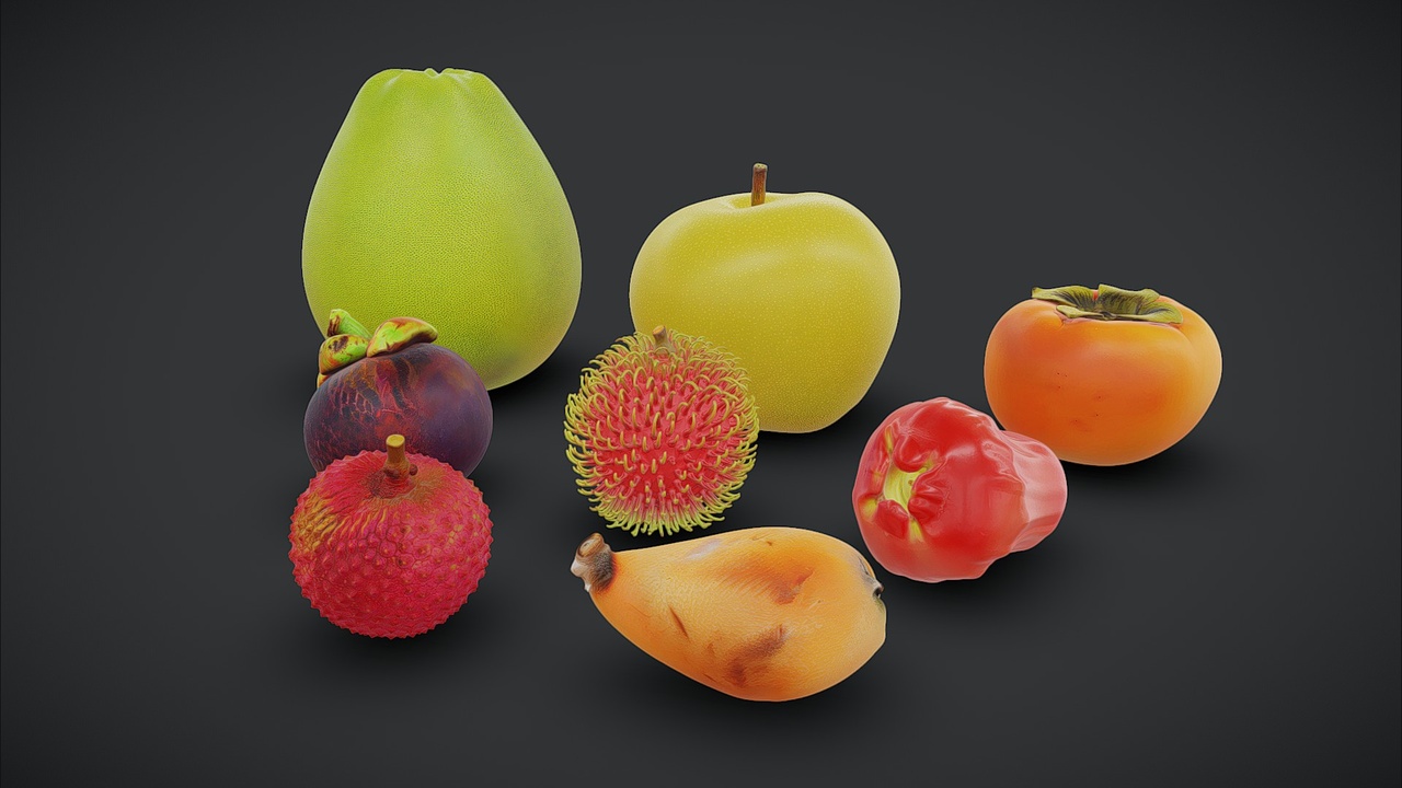 Ultimate Asian Fruits Bundle - 8 Models | Fab