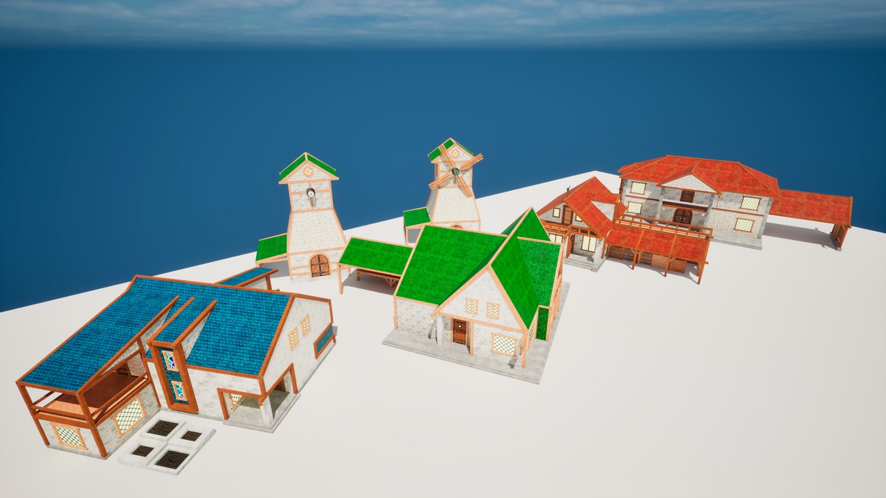 File multimediali per l'articolo Game exterior asset pack vol. 2: Fantazy Town.: 1