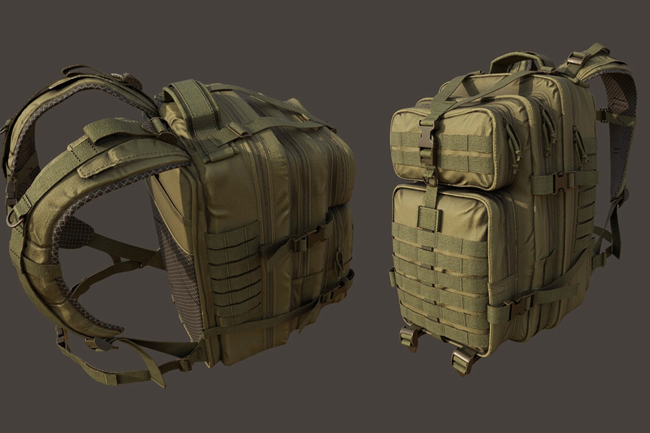 Media 1 for listing Tactical Military Backpack – Game Ready PBR 4K