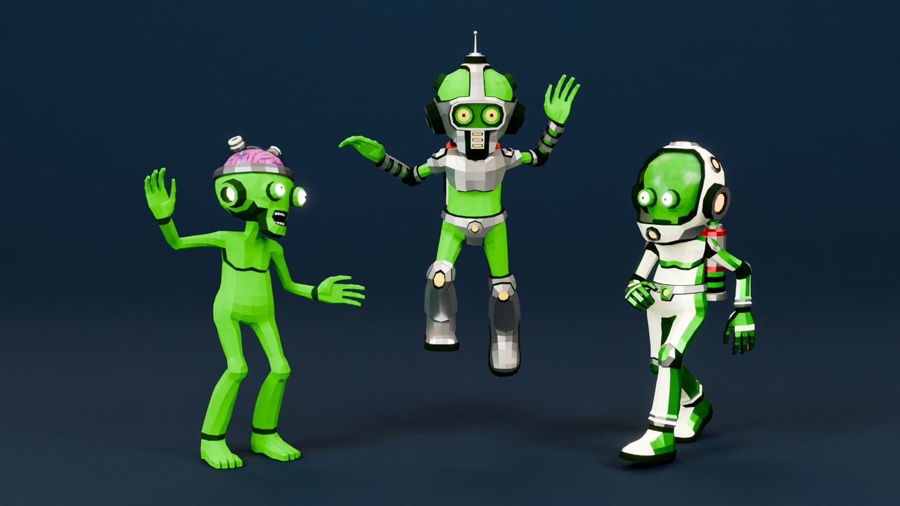 Media 1 for listing Alien Modular - low-poly stylized
