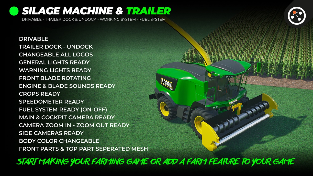 Farm Simulator Machine and Trailer - UE5 제품 등록을 위한 미디어 1개