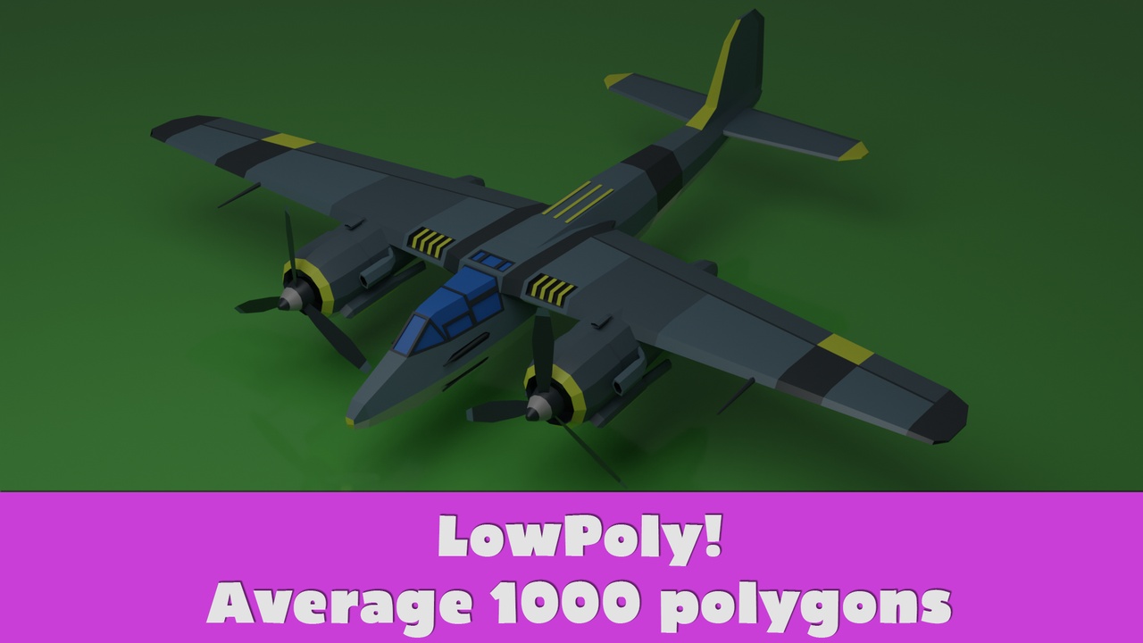 Media 1 for listing Low Poly Airplanes Pack