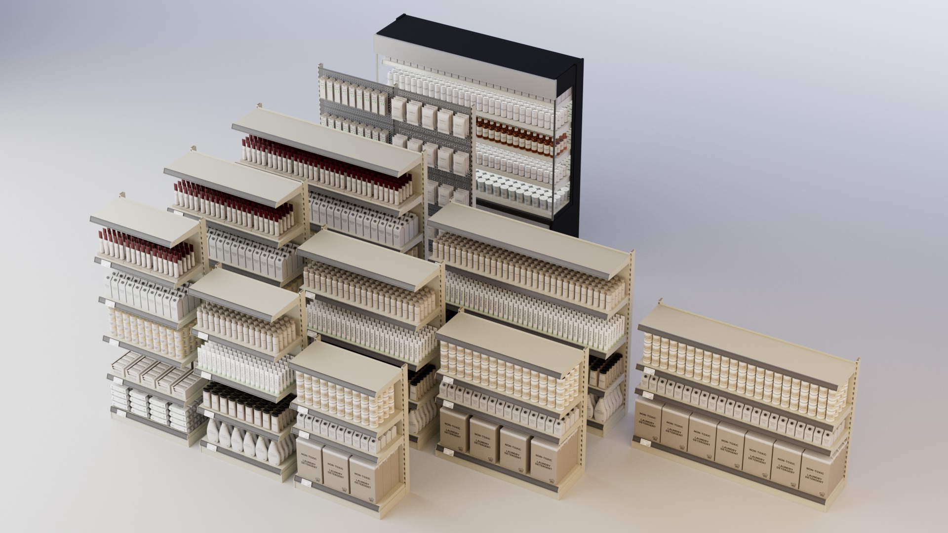 Modular Grocery Shelf Kit 3D model | Fab