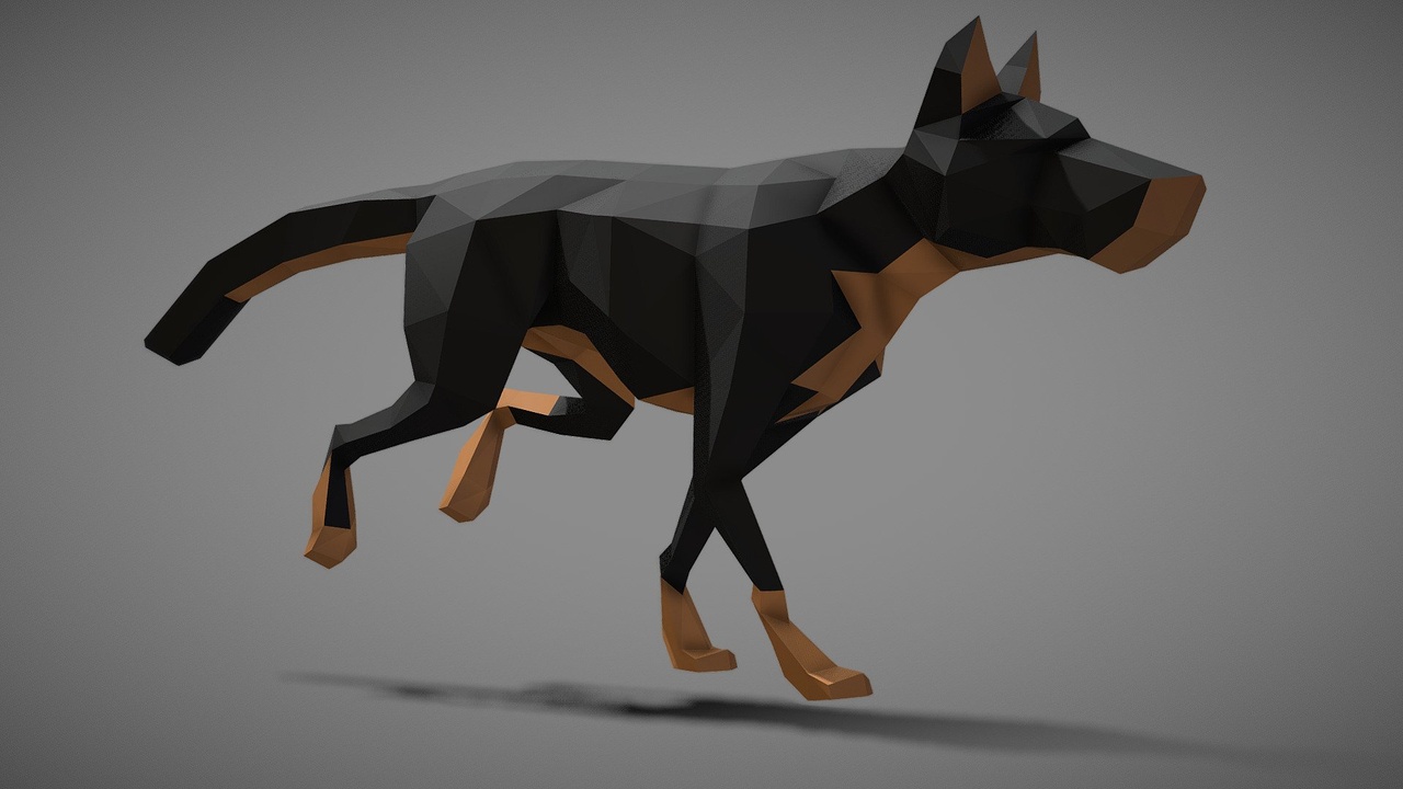 Media 1 for listing Low Poly Dog